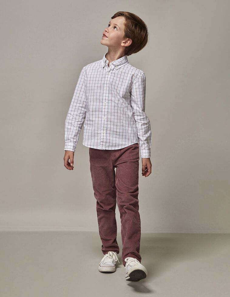 Camisa Cuadro Ventana Berenjena