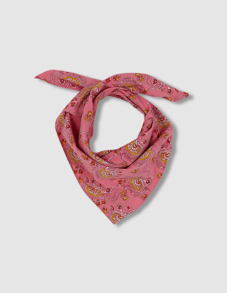 Fular con estampado rosa