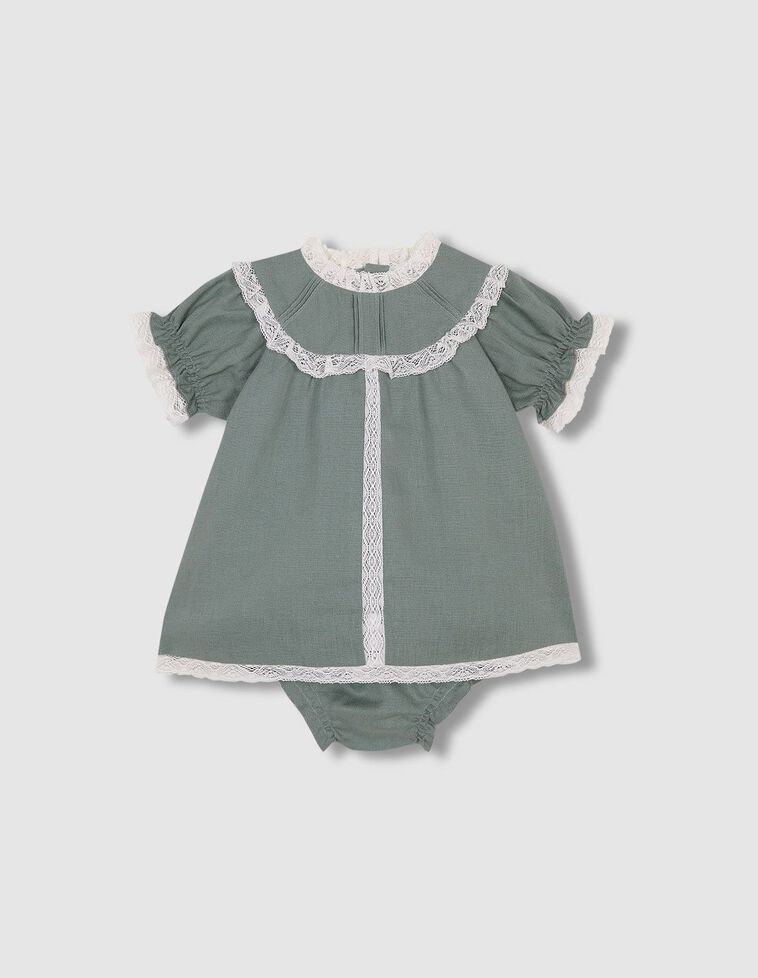 Vestido lino verde
