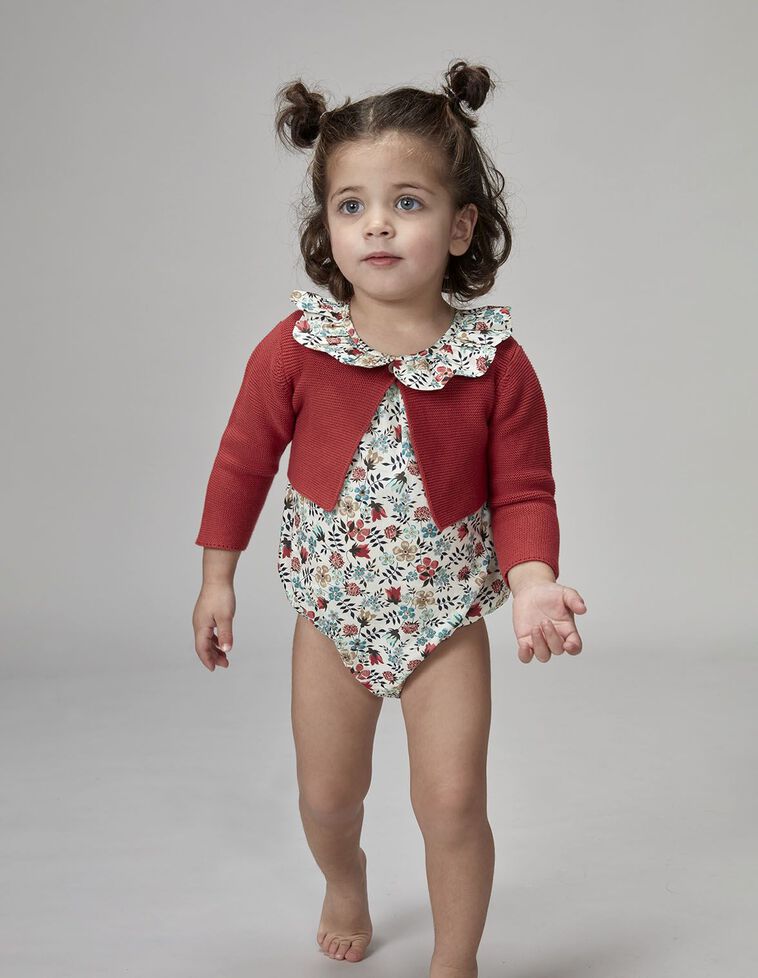 Chaqueta punto bobo rojo