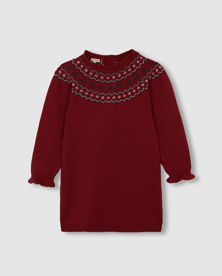 Vestido con greca rojo ni&ntilde;a