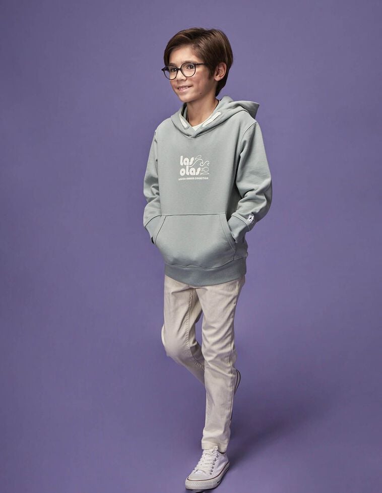 Sudadera con capucha azul