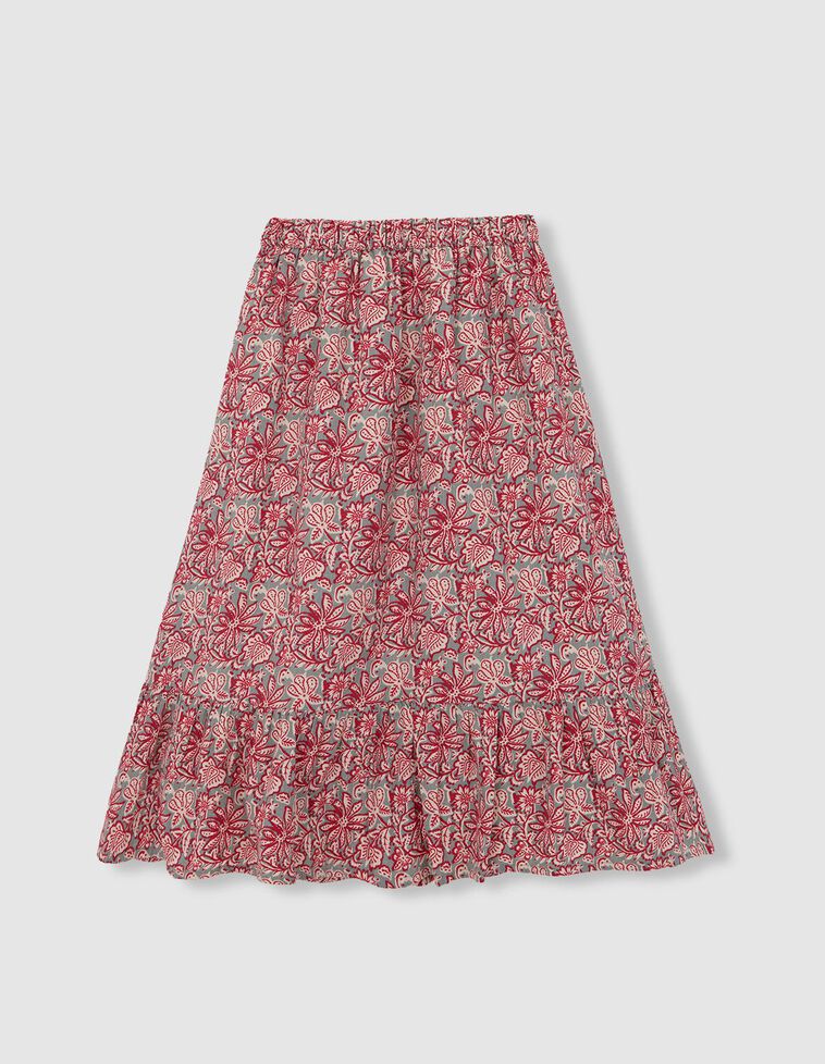 Falda larga flores Falda larga flores
