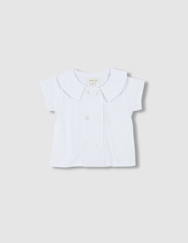 Camiseta cuello marinero blanco 