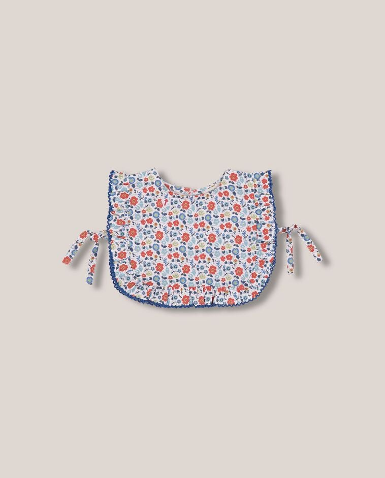 Babero flor fluor blanco