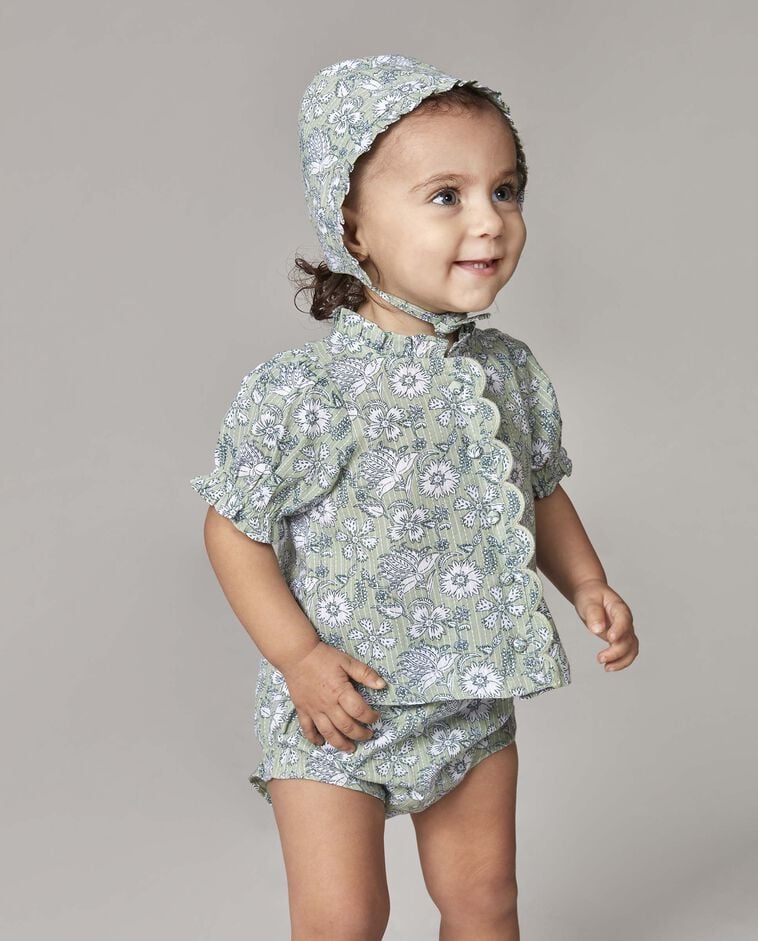 Conjunto de camisa y pantal&oacute;n a juego capota verde