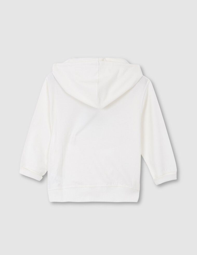 Sudadera con capucha cruda  estampados blanco roto