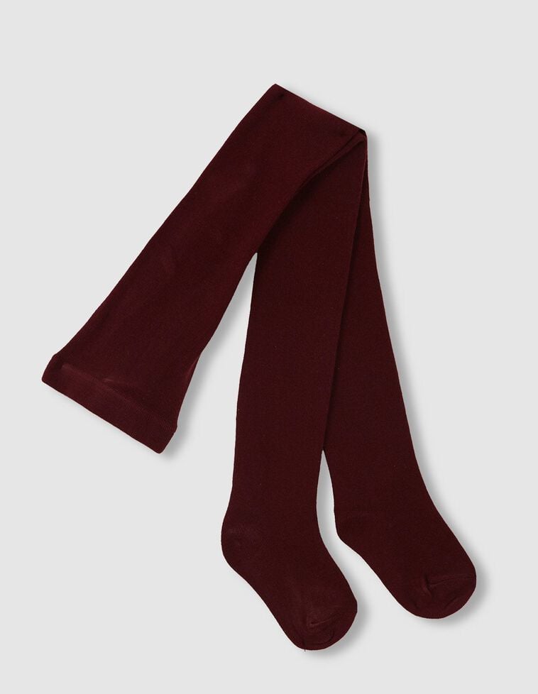 Leotardos básicos lisos granate