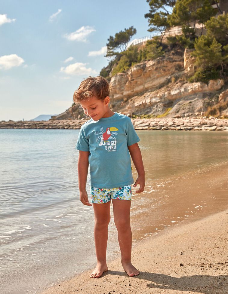 Camiseta print tucan verde  