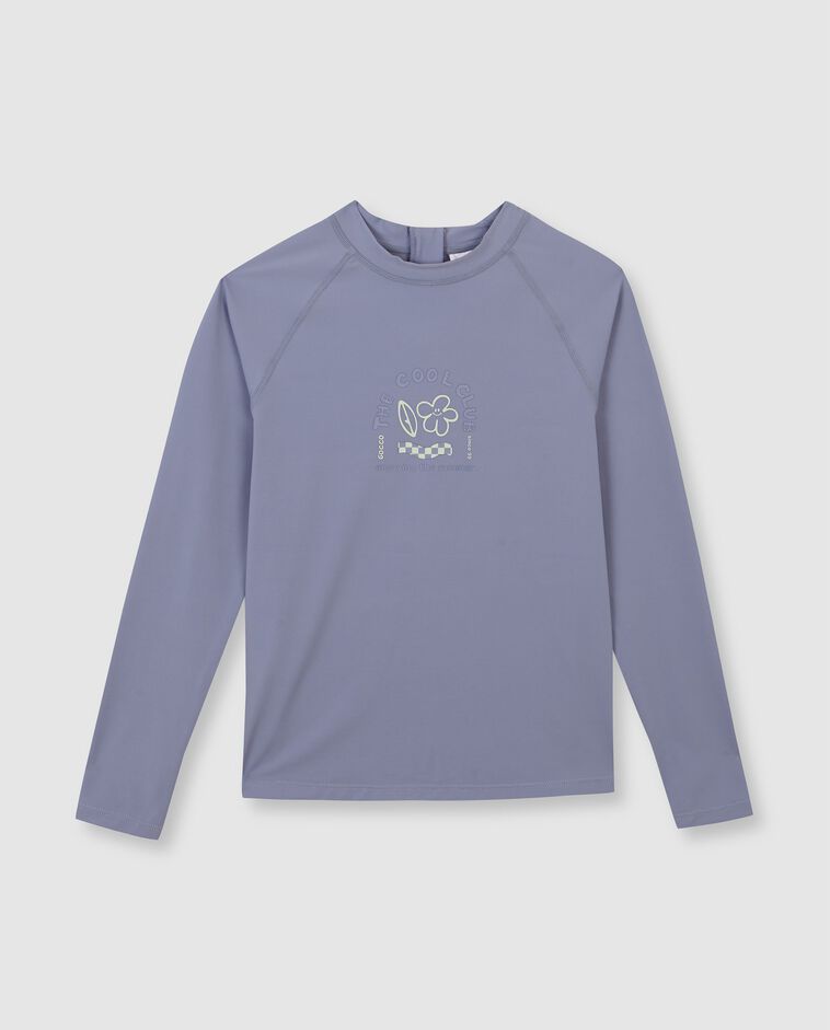 Camiseta protecci&oacute;n solar retro flower azul