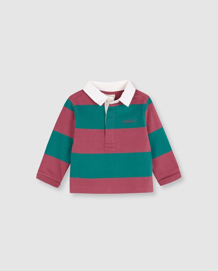 Polo con parche rosa beb&eacute;