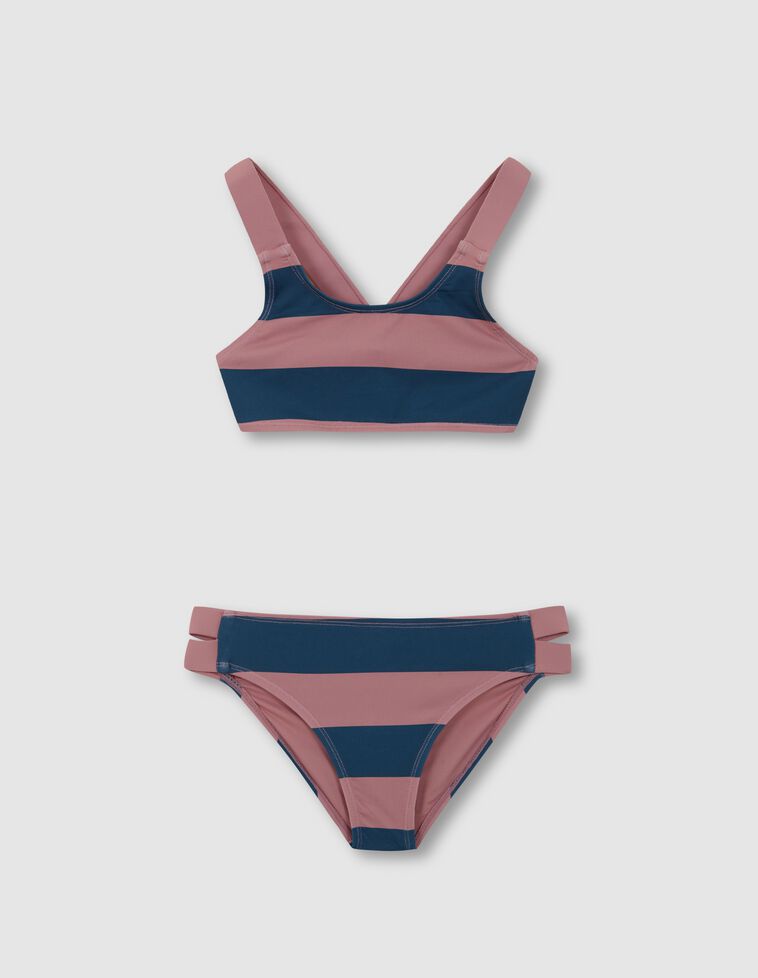 Bikini de rayas rosa
