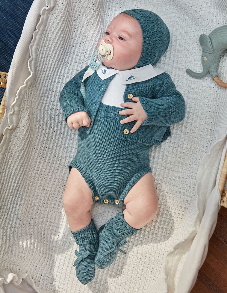 Chaqueta Ochos  Petroleo Claro Melange