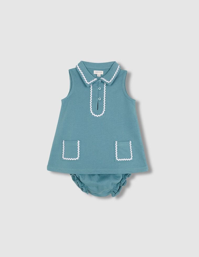 Vestido de terry azul claro
