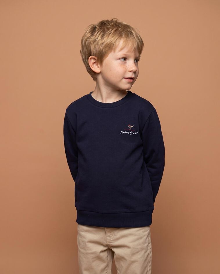 Sudadera print esquiadores azul ni&ntilde;o