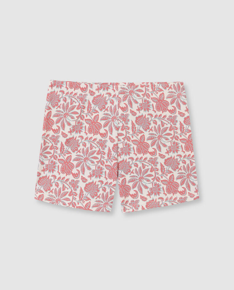 Ba&ntilde;ador estampado flor india beige claro