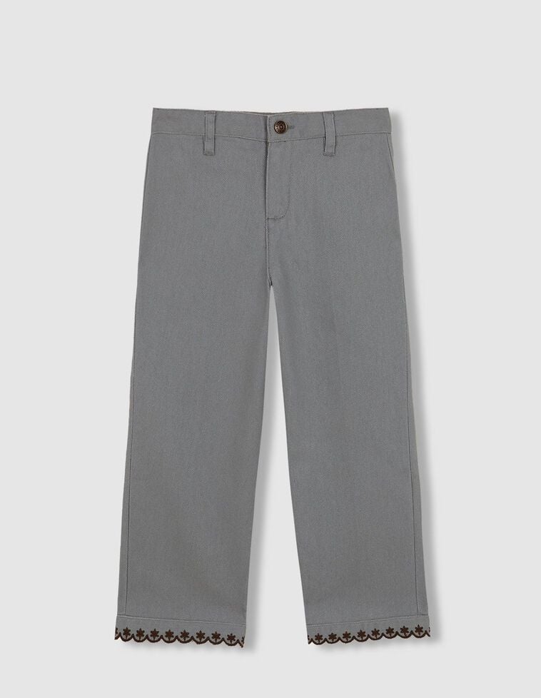 Pantalón bordados verde Pantalón bordados verde