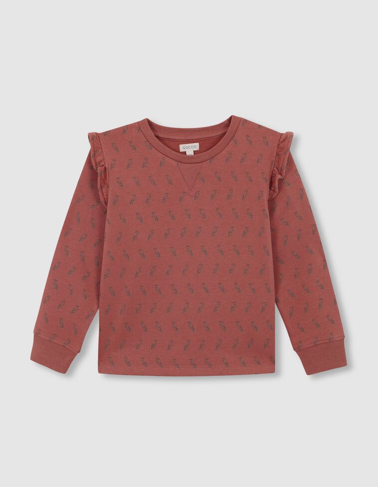 Sudadera estampada rosa