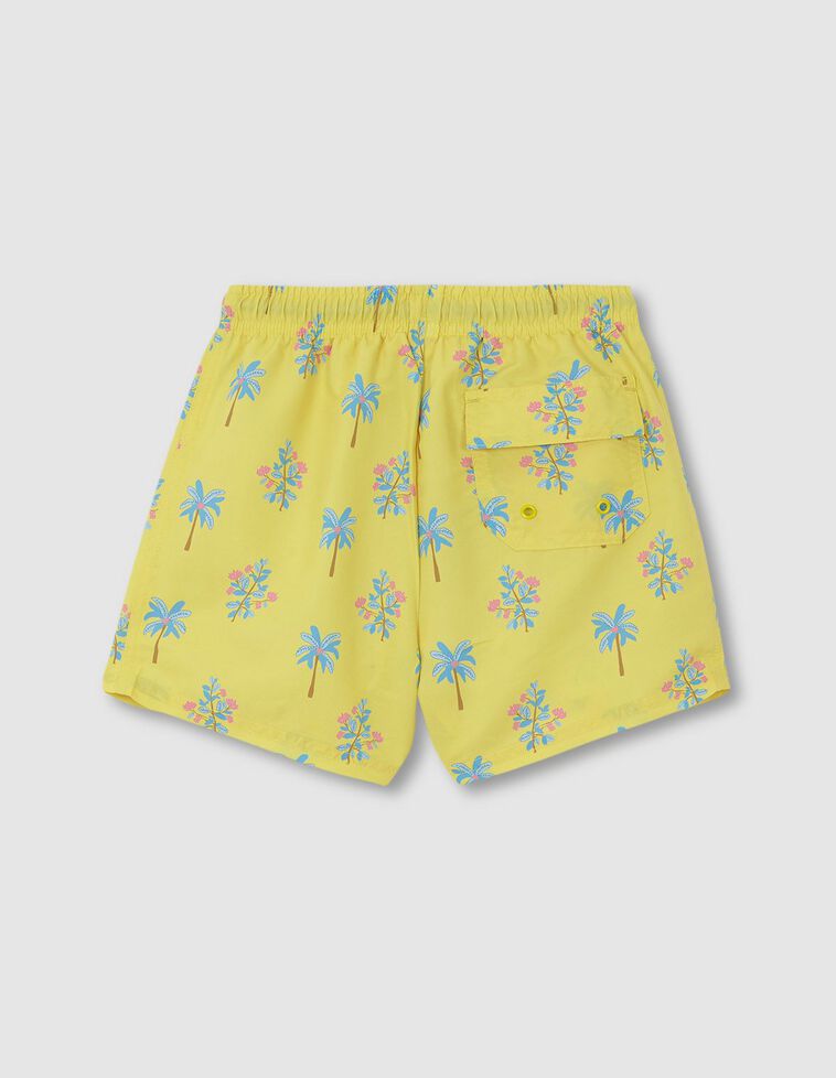 Bañador estampado palmeras verde lima