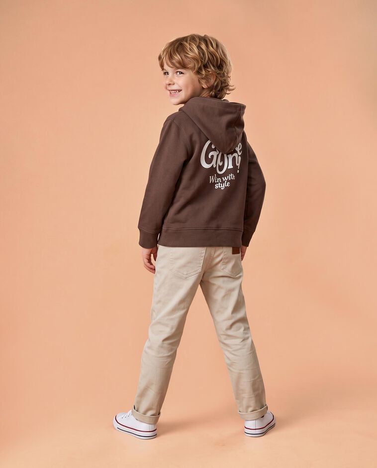 Sudadera con capucha gris ni&ntilde;o