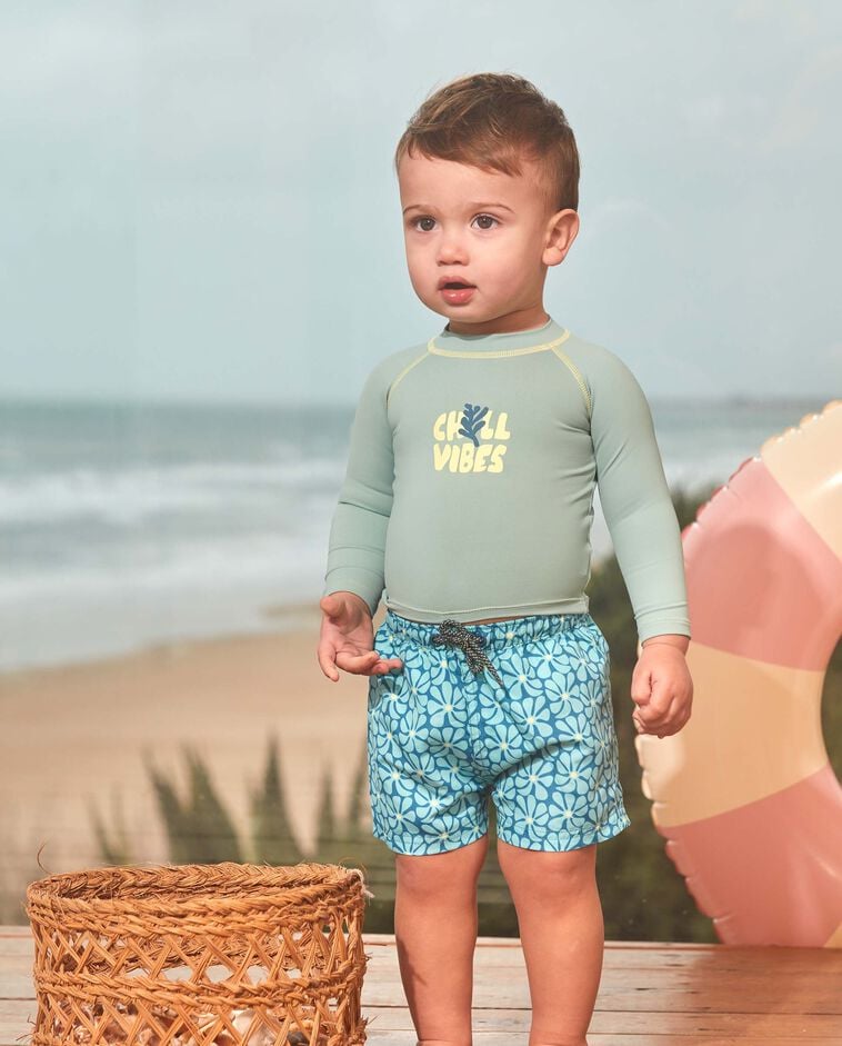 Camiseta protecci&oacute;n solar manga larga verde