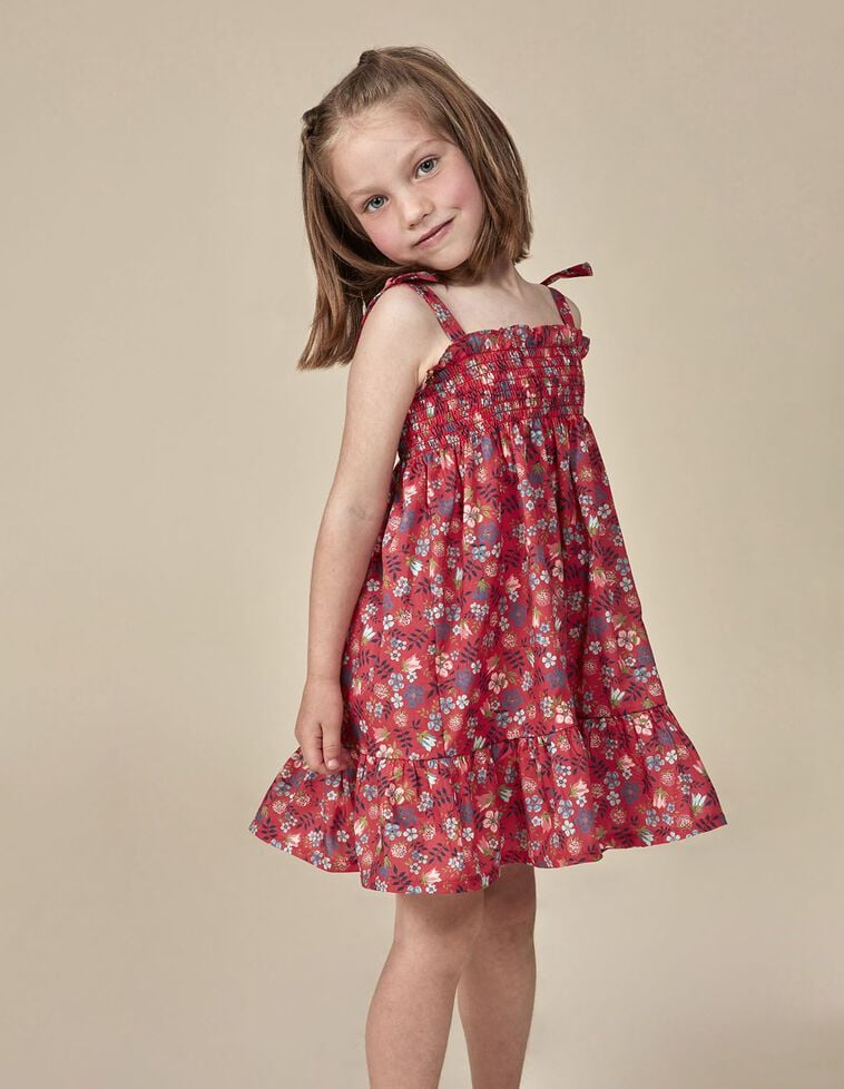 Vestido estampado liberty baño rosa