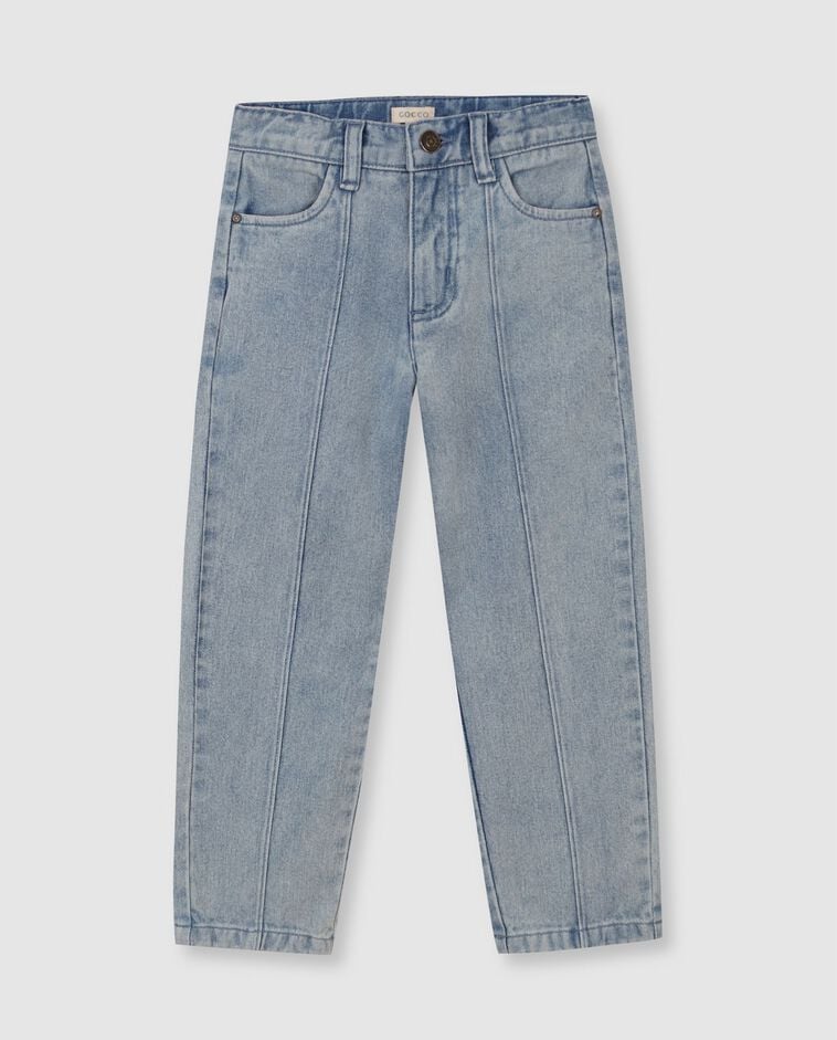 Pantal&oacute;n denim carrot azul claro ni&ntilde;a
