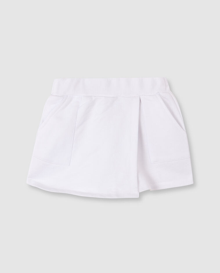 Falda pantal&oacute;n de punto blanco