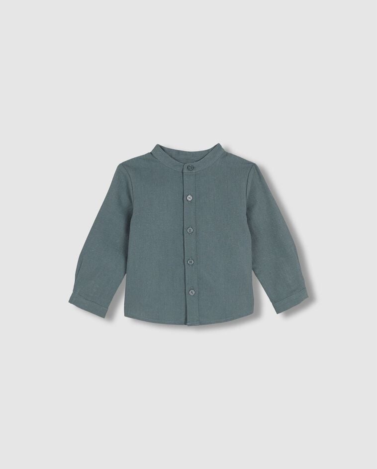 Camisa mao de lino verde