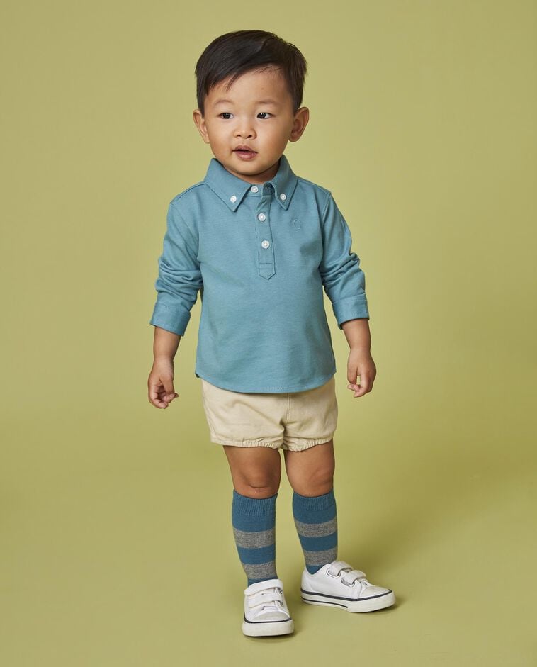 Camisa polo azul