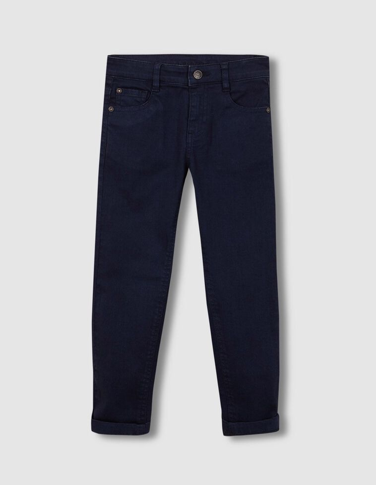Pantalon 5 bolsillos de sarga azul