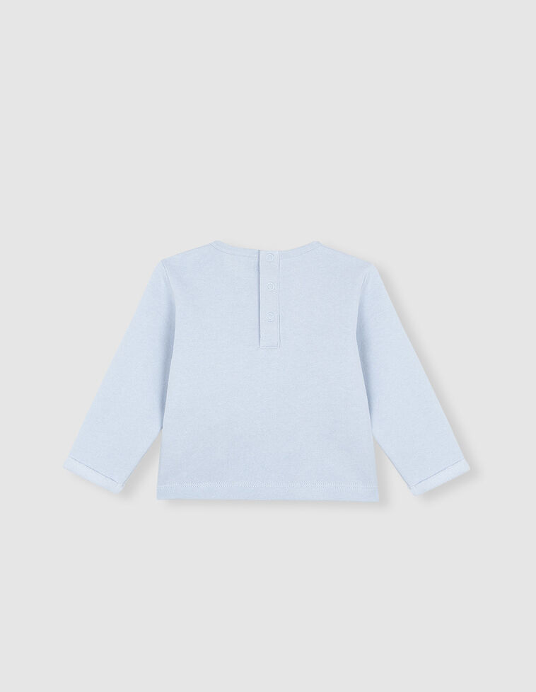 Sudadera azul bolsillos