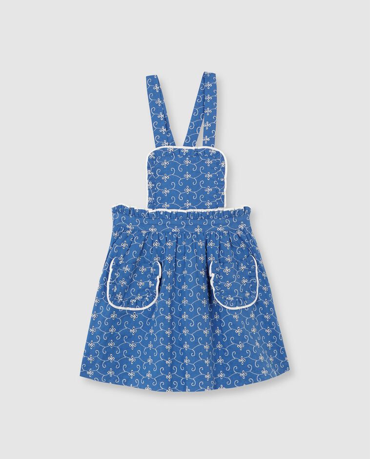 Pichi con volante en la cintura azul