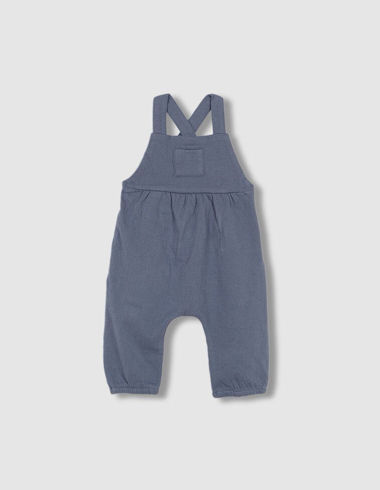 Peto largo jersey con bolsillo azul viejo