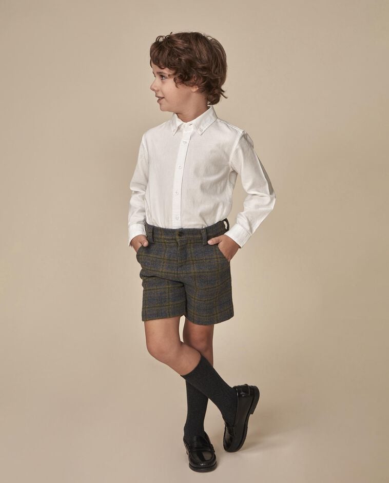 Pantalones de cuadros gris ni&ntilde;o
