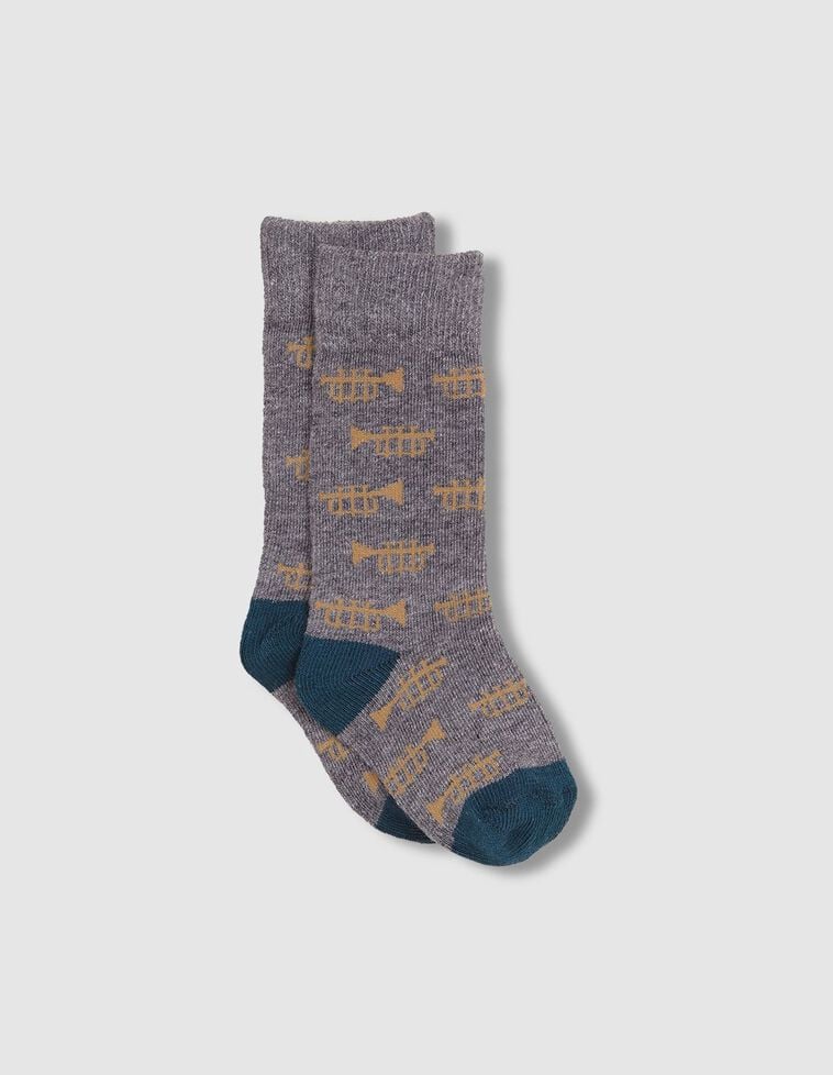Calcetines de trompetas gris