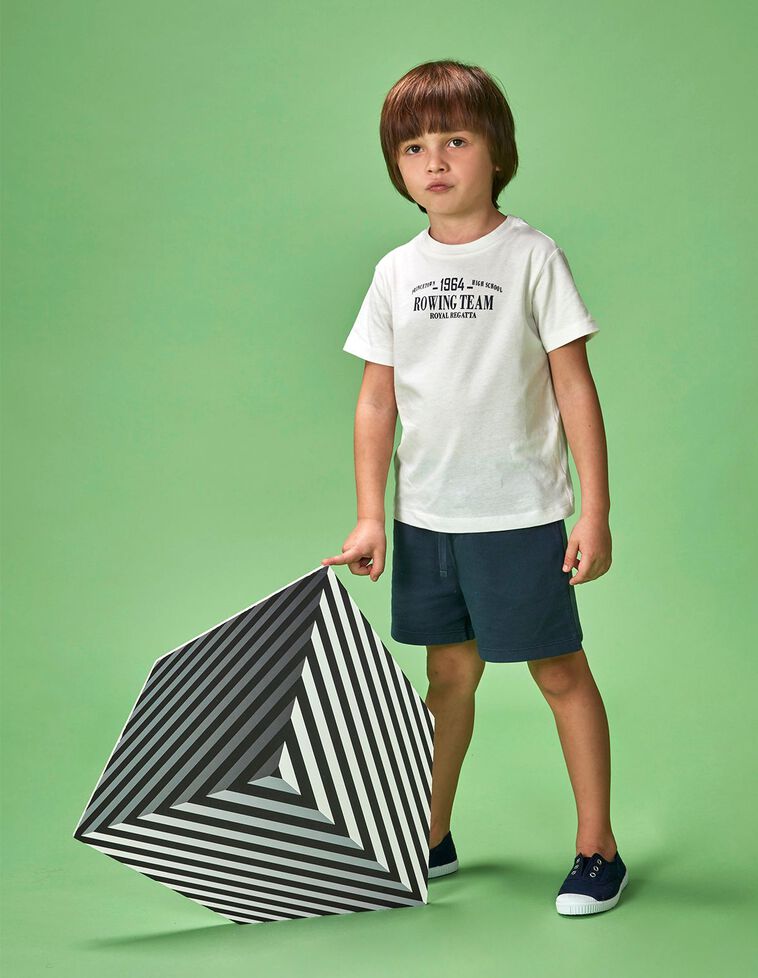 Camiseta remo blanco roto