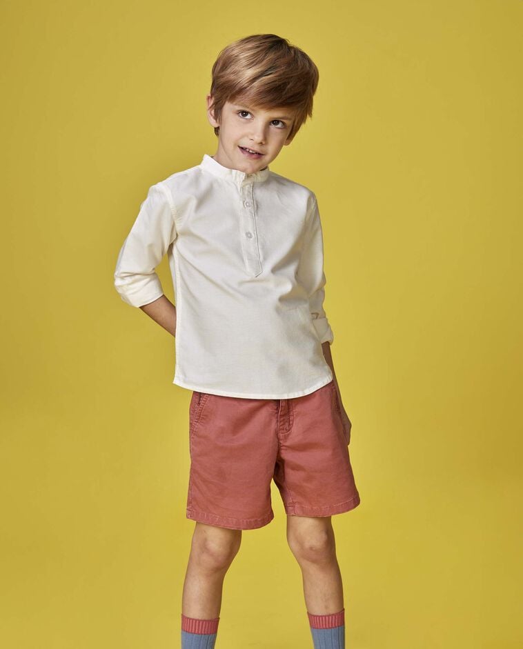 Pantal&oacute;n chino corto rosa