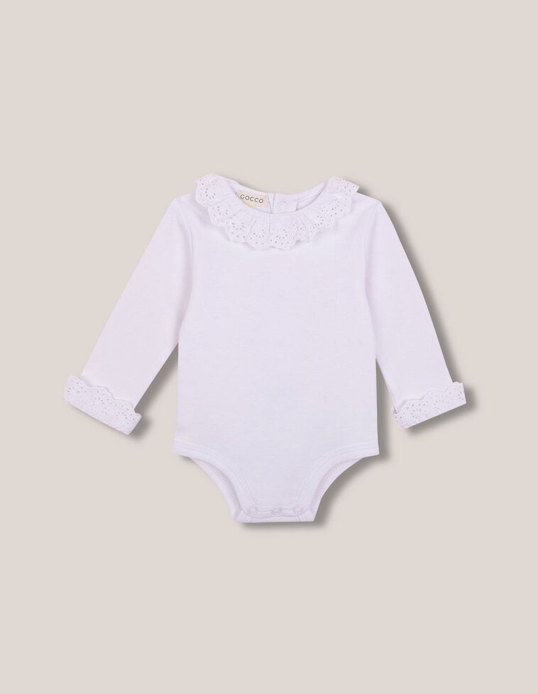 Body manga larga gola blanco