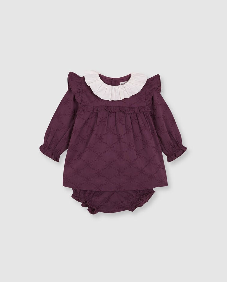 Vestido openwork morado beb&eacute;