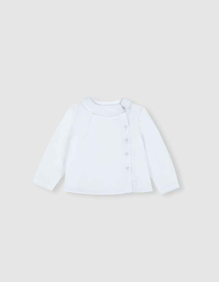 Camisa botones lateral blanca