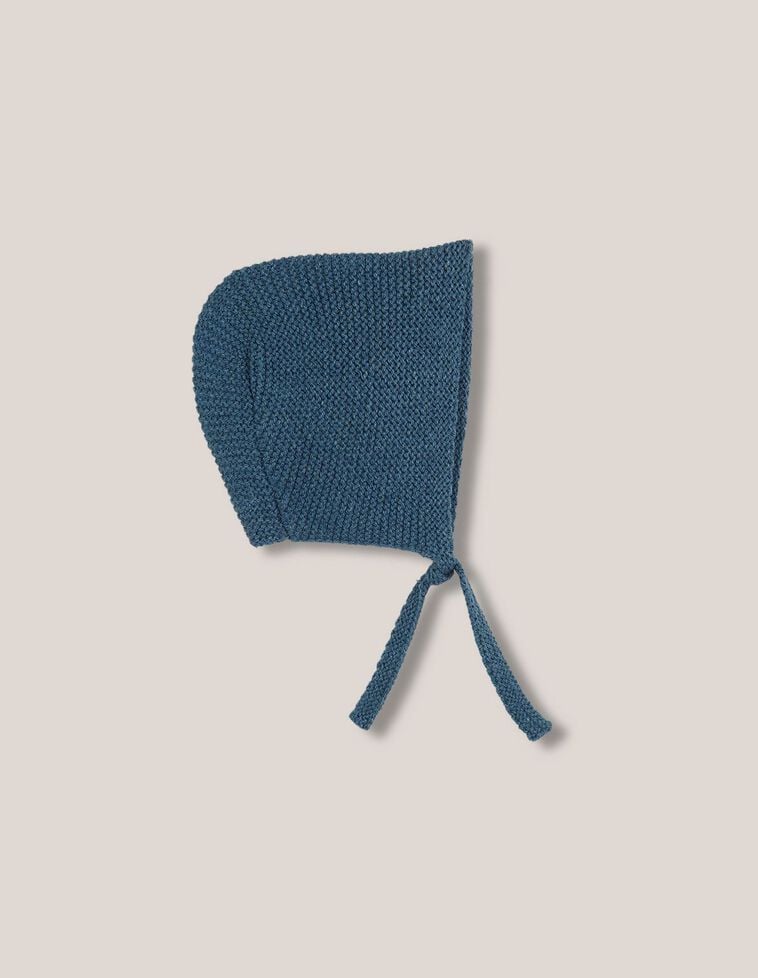 Capota punto bobo azul con lana