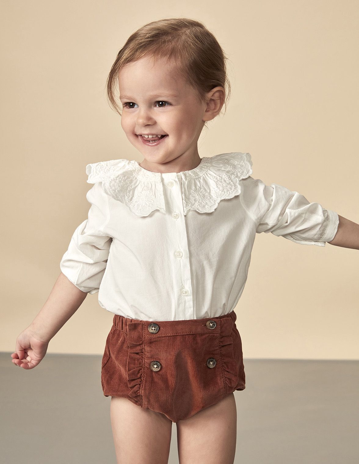 Gocco Camicetta Bimba Con Collo A Volant: Eleganza Per Autunno/Inverno