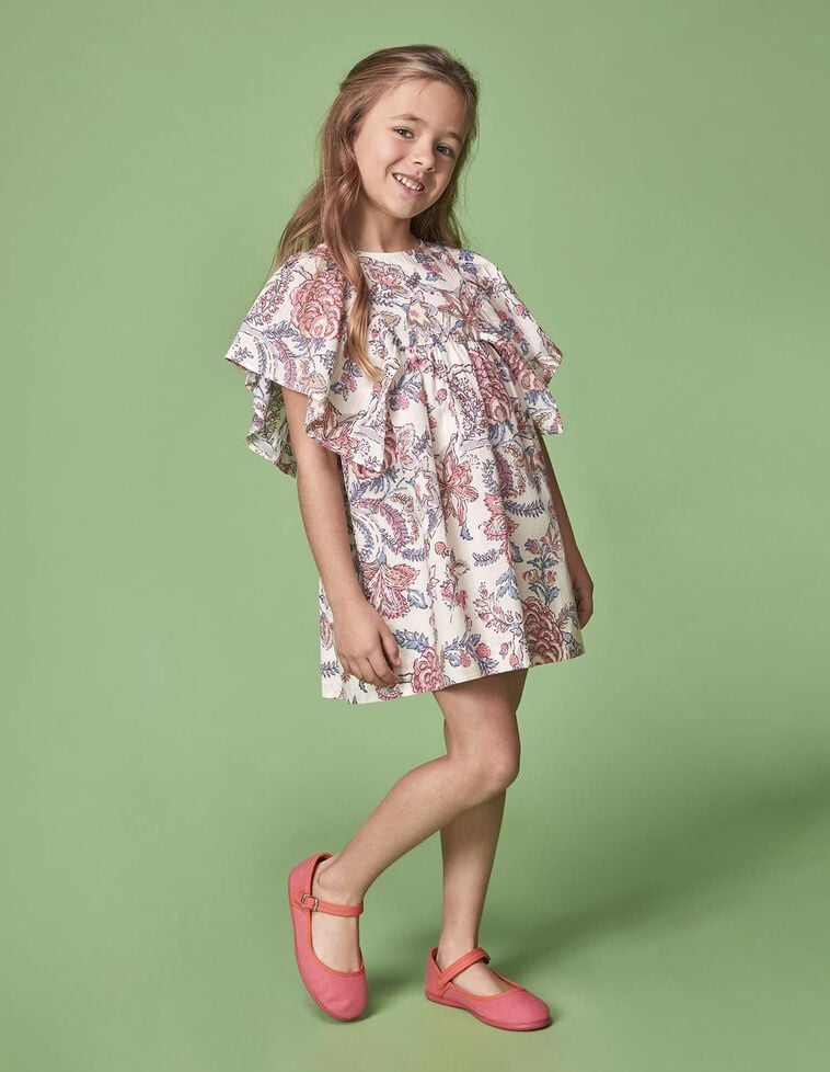 Vestido flores blanco
