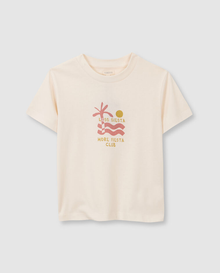 Camiseta con print blanco