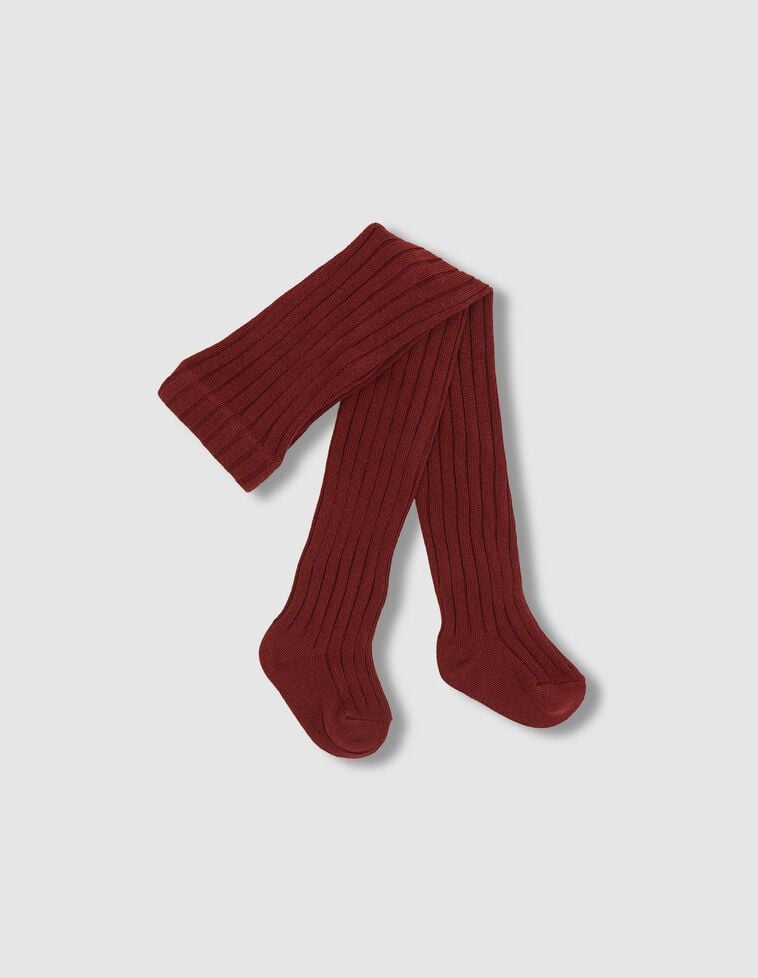 Leotardos de canalé granate Leotardos de canalé granate