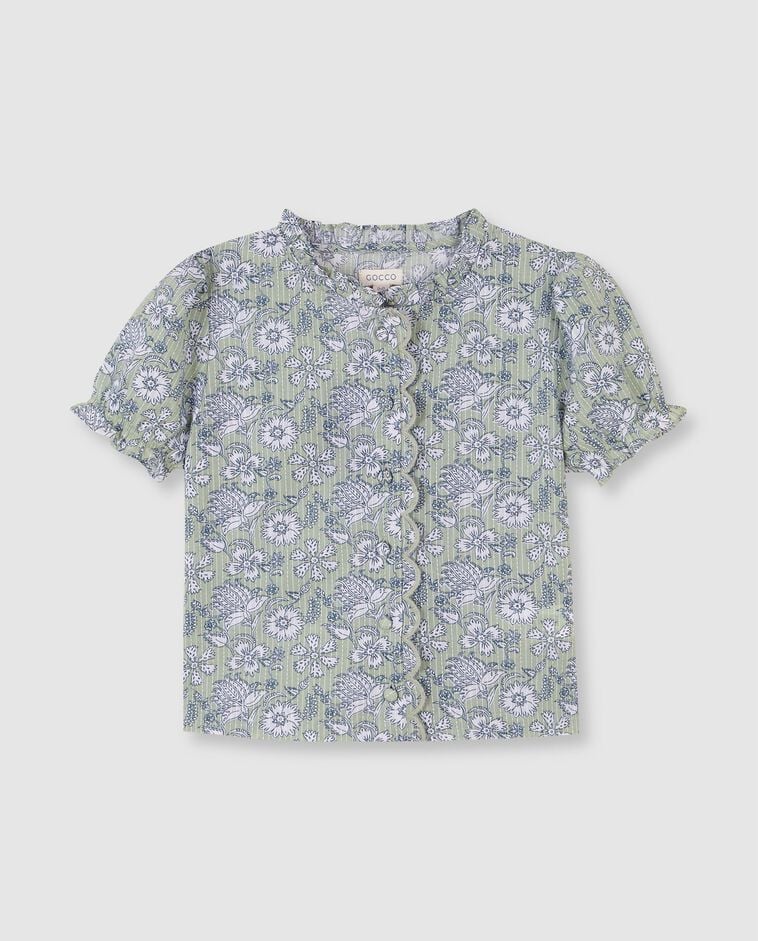 Blusa de flores verde