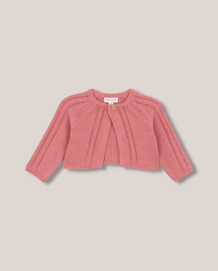 Chaqueta de punto coral