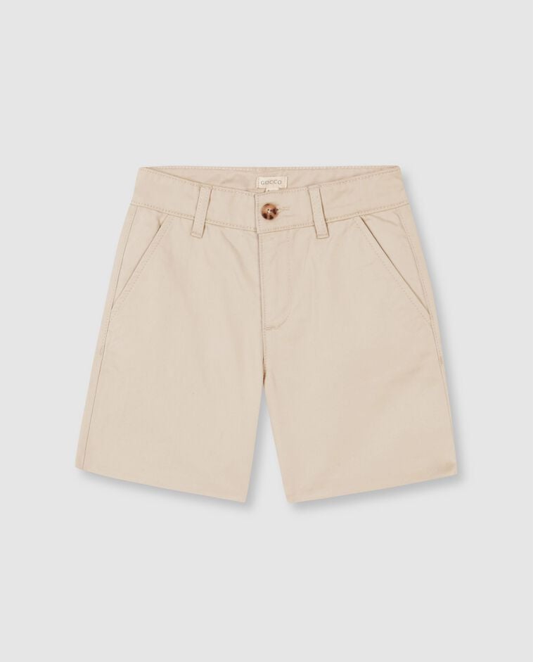 Pantal&oacute;n corto de sarga piedra