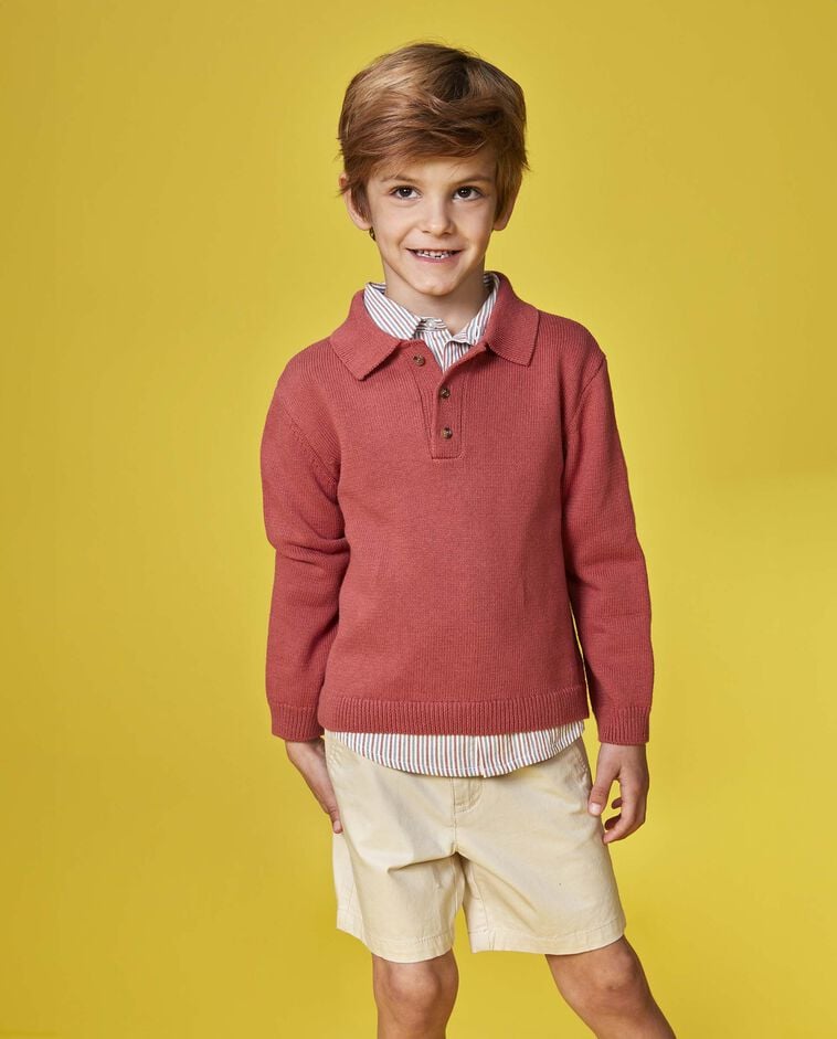 Jersey estilo polo rosa